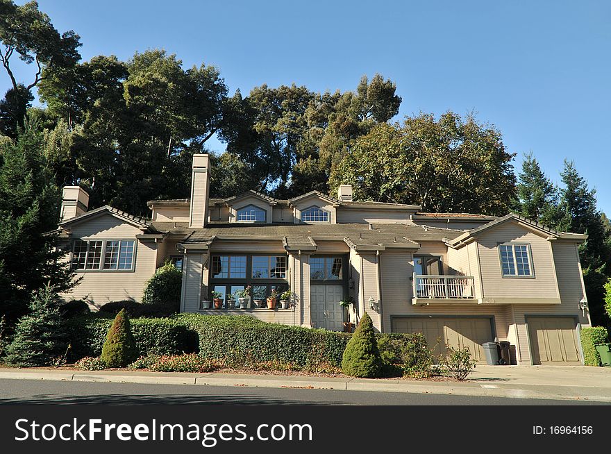 House On A Hill With Two Garages