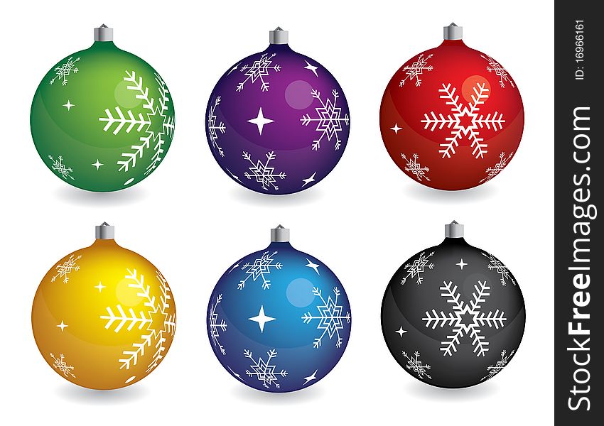 Beautiful Christmas balls - decoration elements. Beautiful Christmas balls - decoration elements