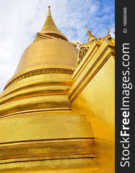 Beautiful golden pagoda in Thailand.