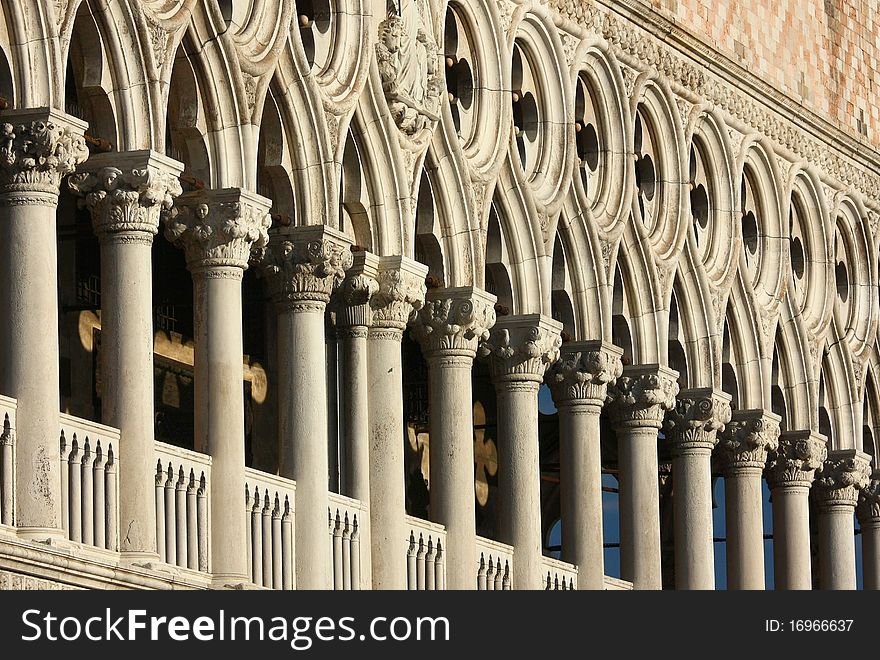 Detail of the Ducal Palace in Venice. Detail of the Ducal Palace in Venice