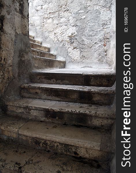 Stone stairs in Sibenik, Croatia