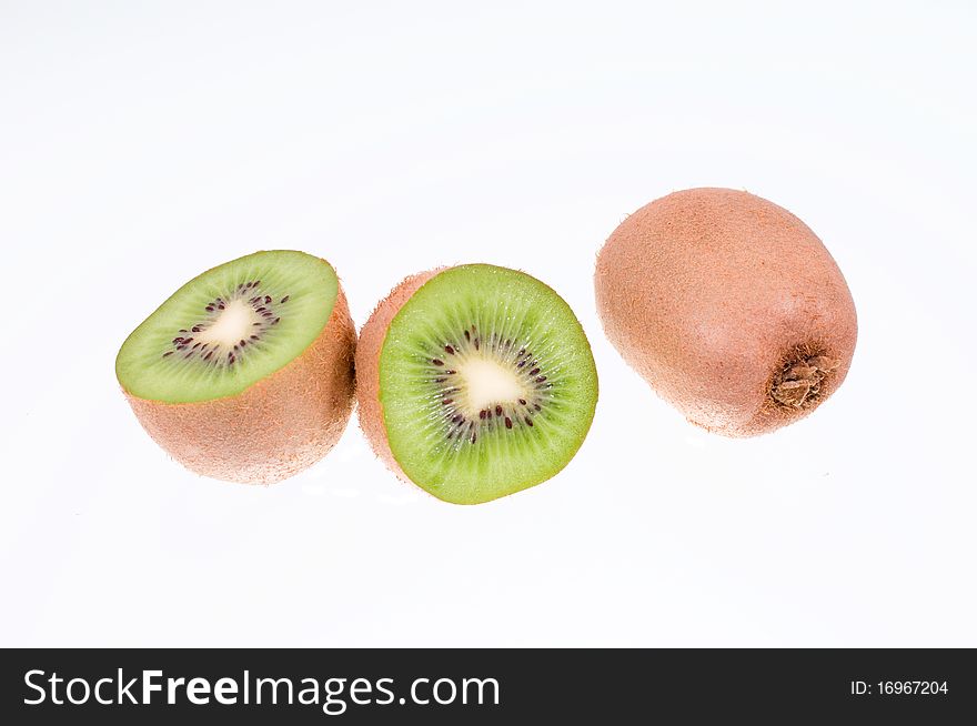 Kiwifruit On A White Background