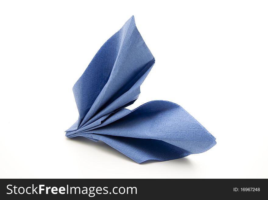 Folded Blue Napkin