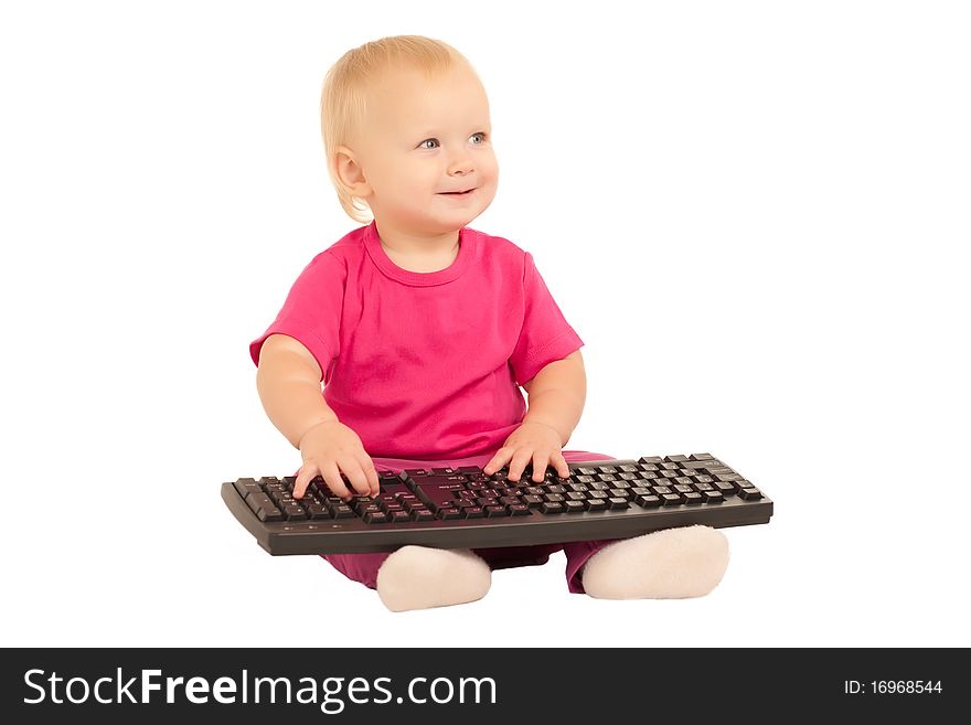 Girl Typing On Keyboard