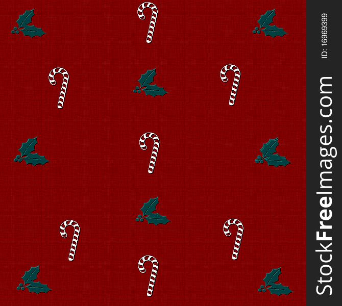 Christmas background with many different Christmas shapes