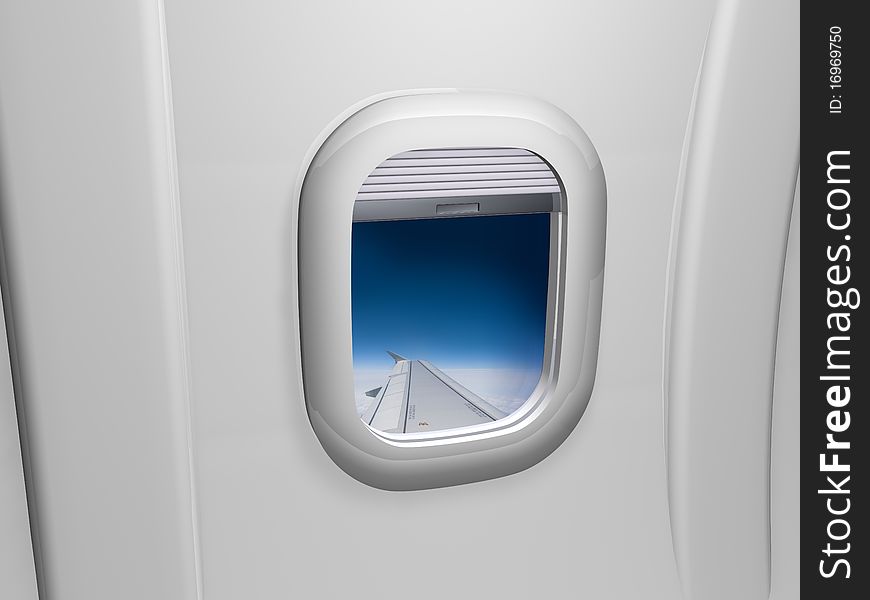 White Porthole Airplane