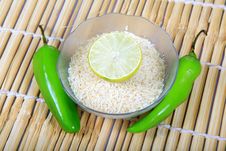 Chilly And Lemon Rice Stock Photography