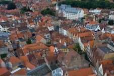 Panoramic View Of Bruges. Royalty Free Stock Photos Panoramic View Of Bruges. Royalty Free Stock Photos