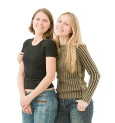 Two Sisters Royalty Free Stock Images Two Sisters Royalty Free Stock Images