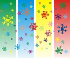 Vector Colorful Snowflakes Stock Image Vector Colorful Snowflakes Stock Image