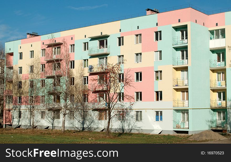 House painted in different colors