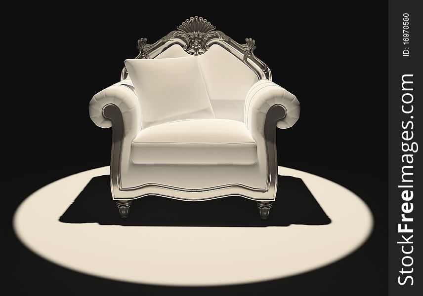 The Classic Chair On A Dark Background