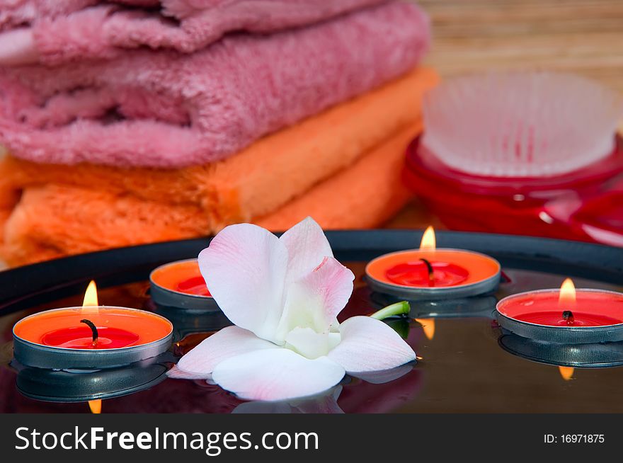 Floating Candles In Wooden Bowls