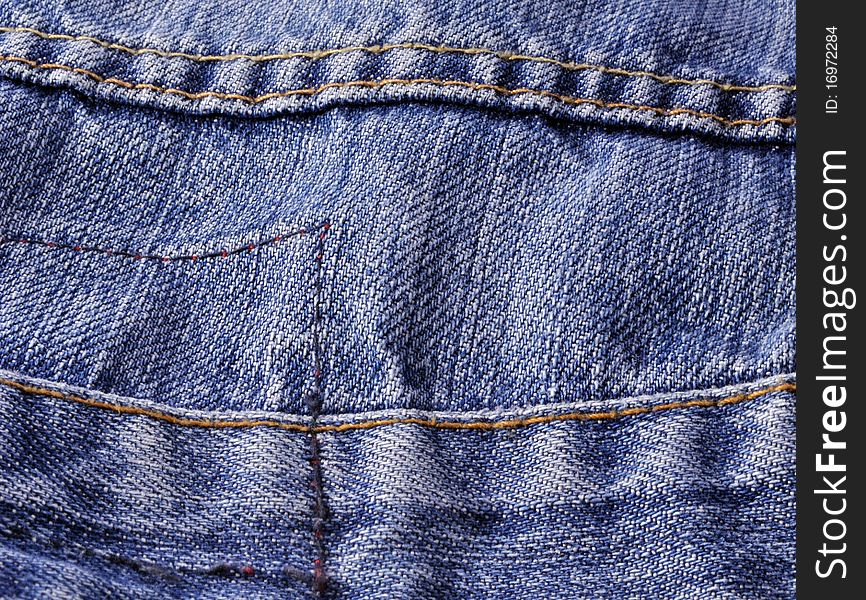 Macro blue jeans for textured background