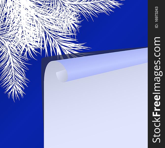 Christmas background with fur-tree branches