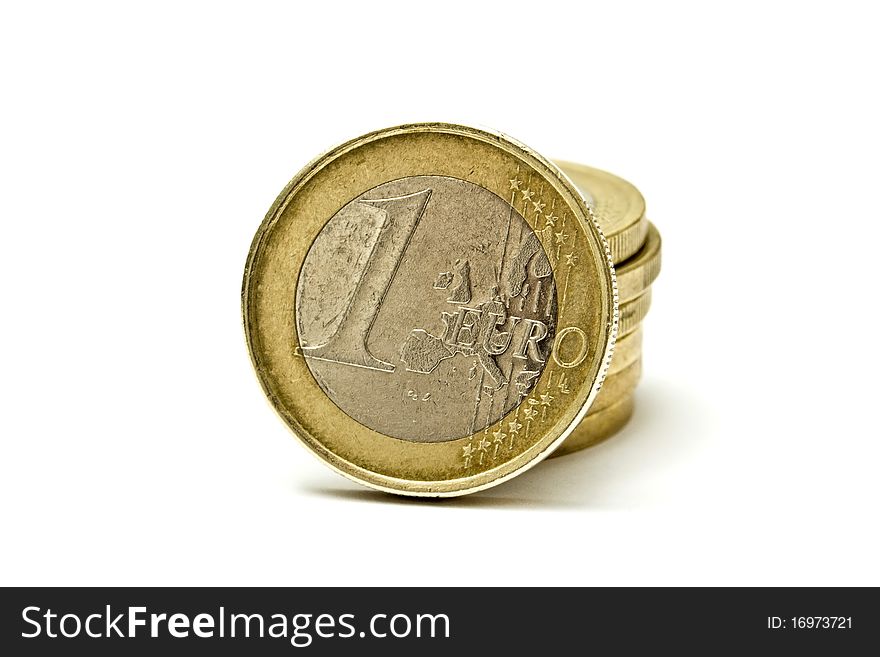 Euro Coins Isolated On White