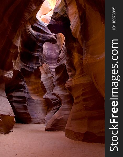 The unique walls and formation of Antelope Canyon near page arizona. The unique walls and formation of Antelope Canyon near page arizona