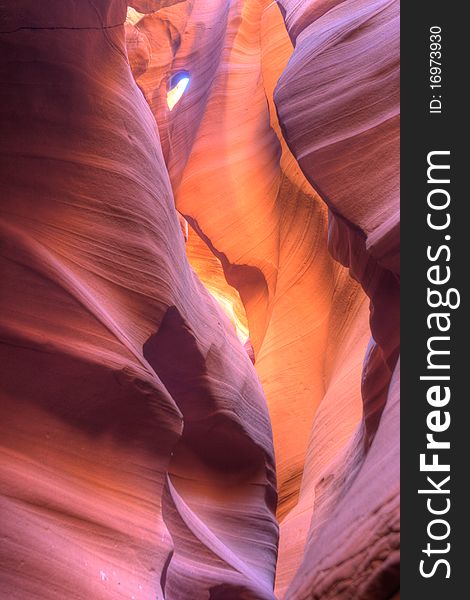 Isolated section of the walls inside Antelope Canyon. Isolated section of the walls inside Antelope Canyon