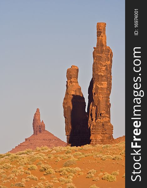 Beautiful and unique rock formation in Monument Valley