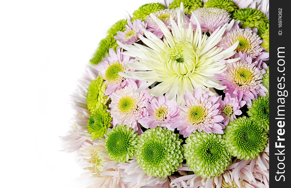 Beautiful bouquet over white background