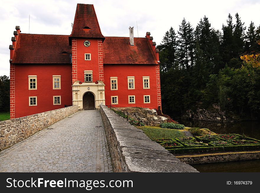 Romantic Red Chateau in the Czech Republic