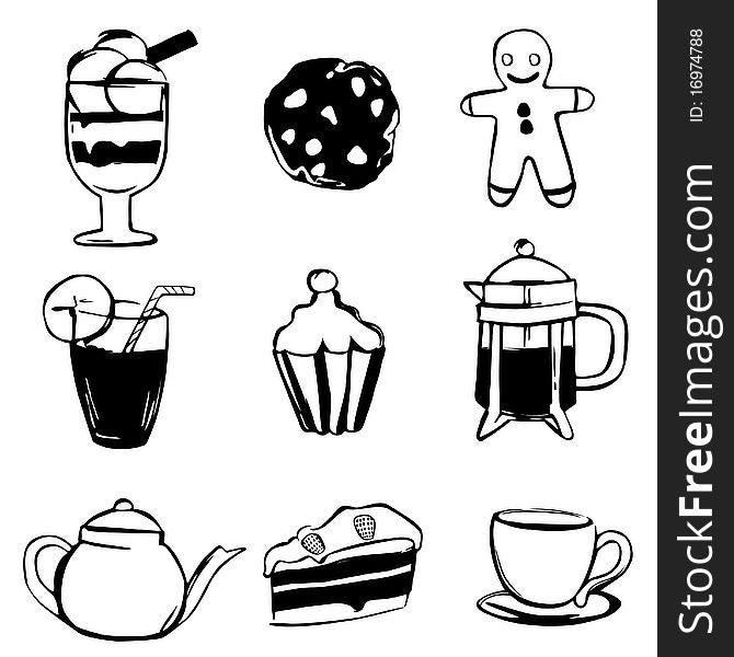 Sweet drink design elements vector