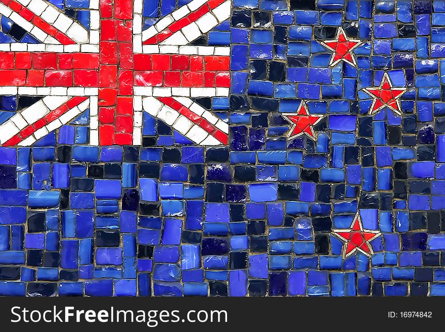 New zeland mosaic flag