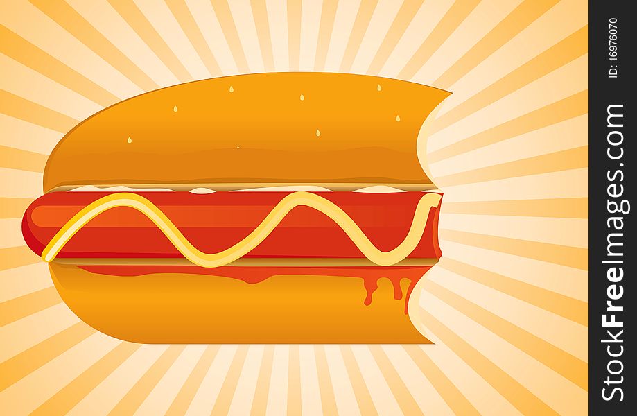 Hot Dog Set 2 Vector Drawing