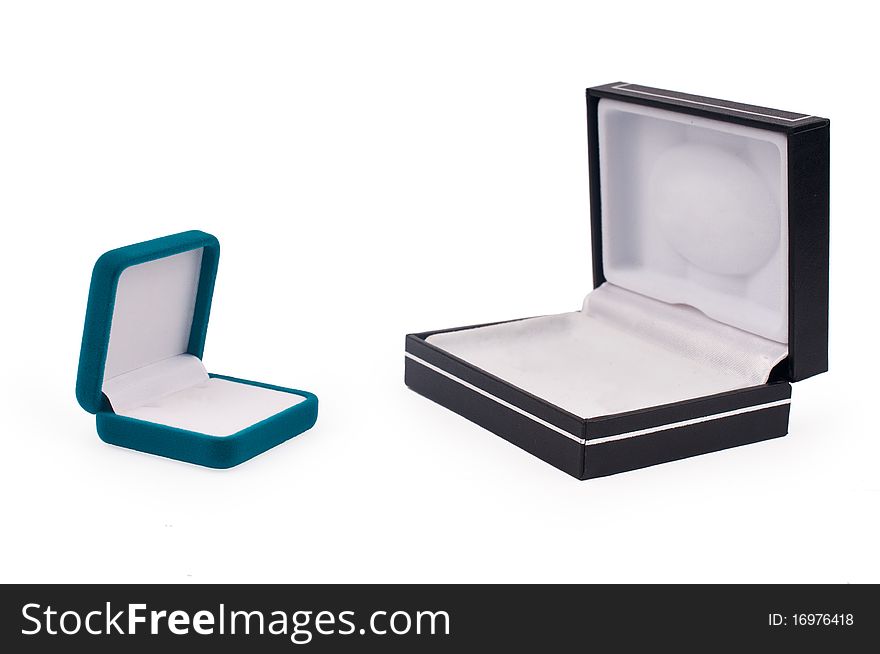 Shot of two gift boxes  isolated on white background