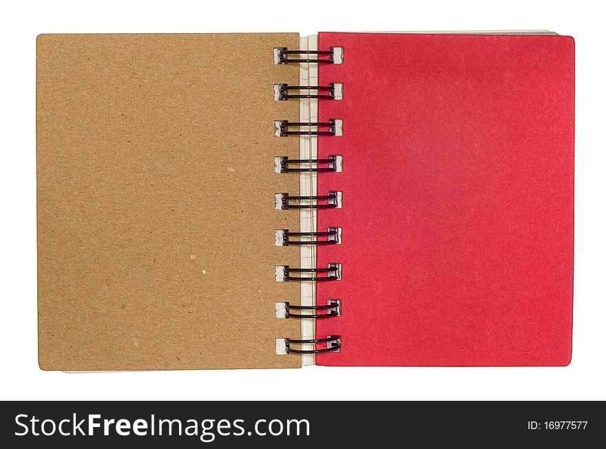 Mini Notebook Brown And Red Cover