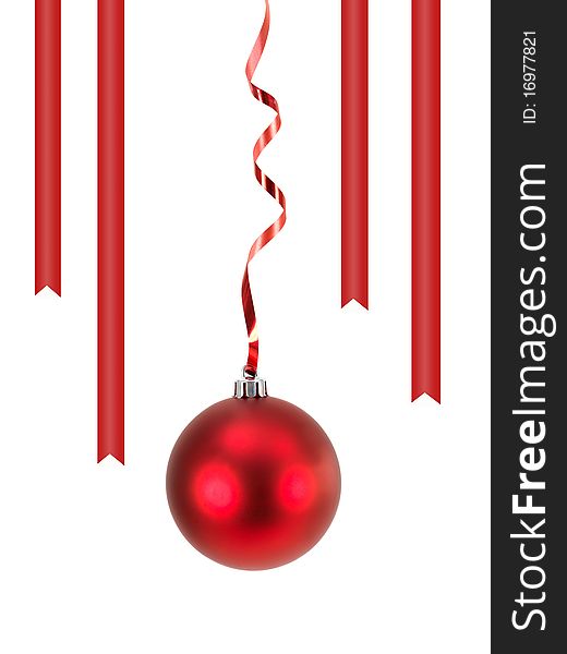 Christmas decorations isolated against a white background