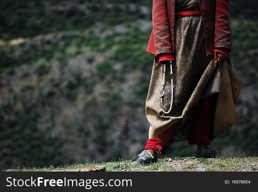 Tibetan woman with necklace