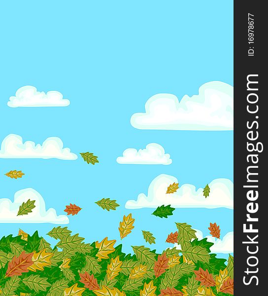 Seasonal Background with fall leaves. Seasonal Background with fall leaves