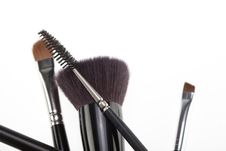 Random Composition With Make-up Brushes Royalty Free Stock Photos Random Composition With Make-up Brushes Royalty Free Stock Photos