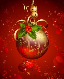 Red Christmas Evening Ball Royalty Free Stock Images Red Christmas Evening Ball Royalty Free Stock Images