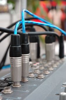 Connector Signal Sound Mixer Stock Image