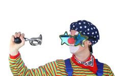Clown With Bicycle Horn Stock Images Clown With Bicycle Horn Stock Images