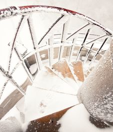 Stairs In Winter Stock Photography Stairs In Winter Stock Photography
