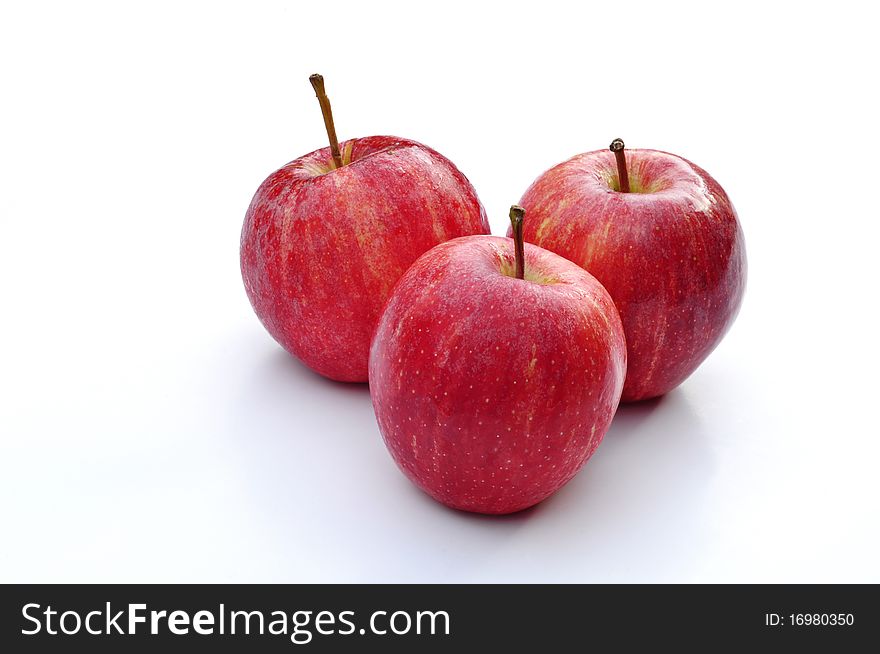 Red Apples isolated on white background