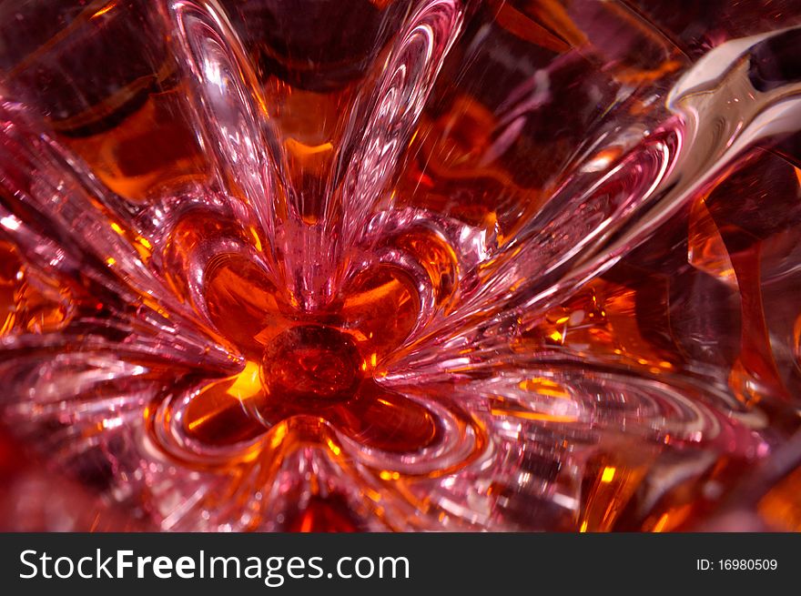 Abstract shiny red glass background. Abstract shiny red glass background