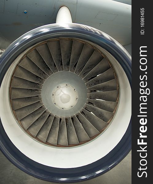 A jet engine - close up, isolated