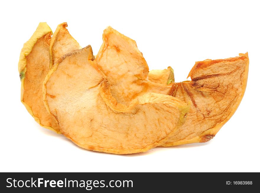 A pile of dried appleas isolated on a white background. A pile of dried appleas isolated on a white background