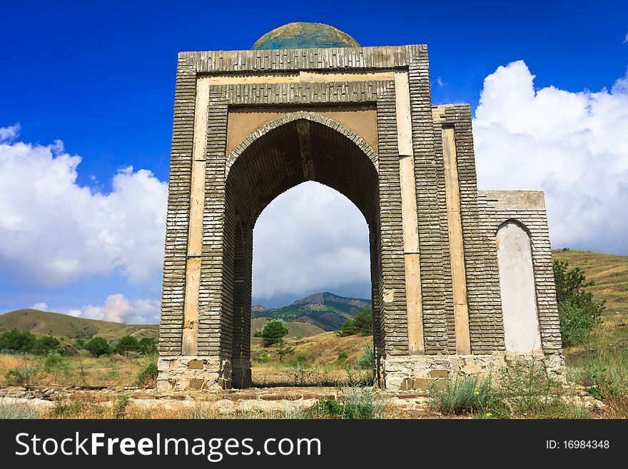 A front view of the Old arch. Ukraine, Crimea. A front view of the Old arch. Ukraine, Crimea