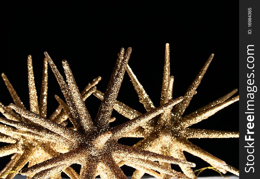 Sparkling christmas golden star decoration