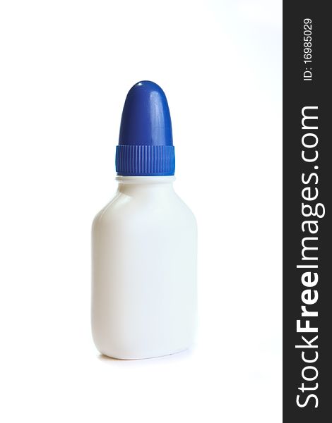 Spray for the cold treatment, isolated on the white. Spray for the cold treatment, isolated on the white