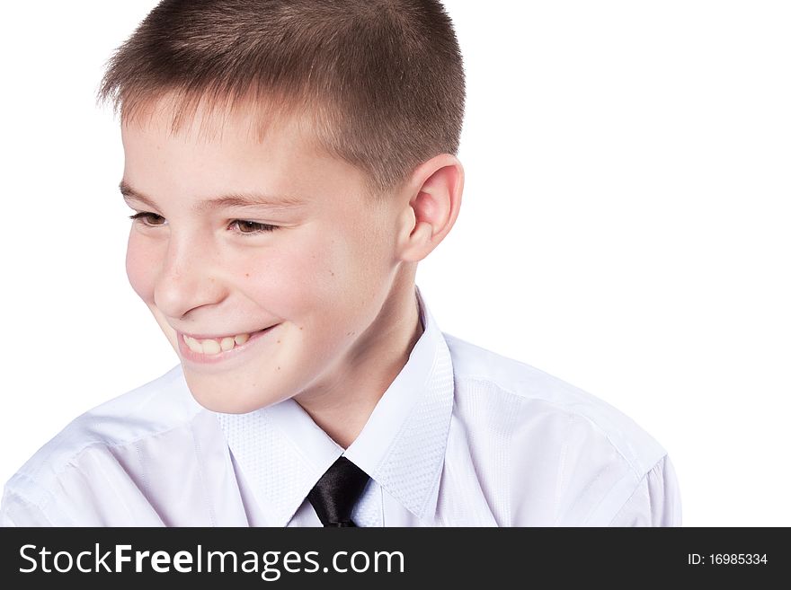 Boy, isolated on white background