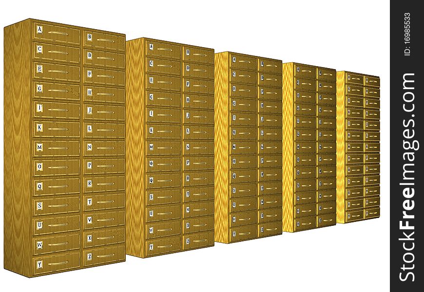 5 cases for archival card storage in yellow palette. Landscape orientation. 5 cases for archival card storage in yellow palette. Landscape orientation.