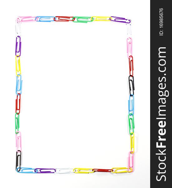 Colour Clips Picture Frame Isolated