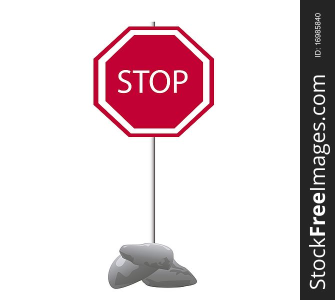 Traffic Sign Of The Foots On White Background