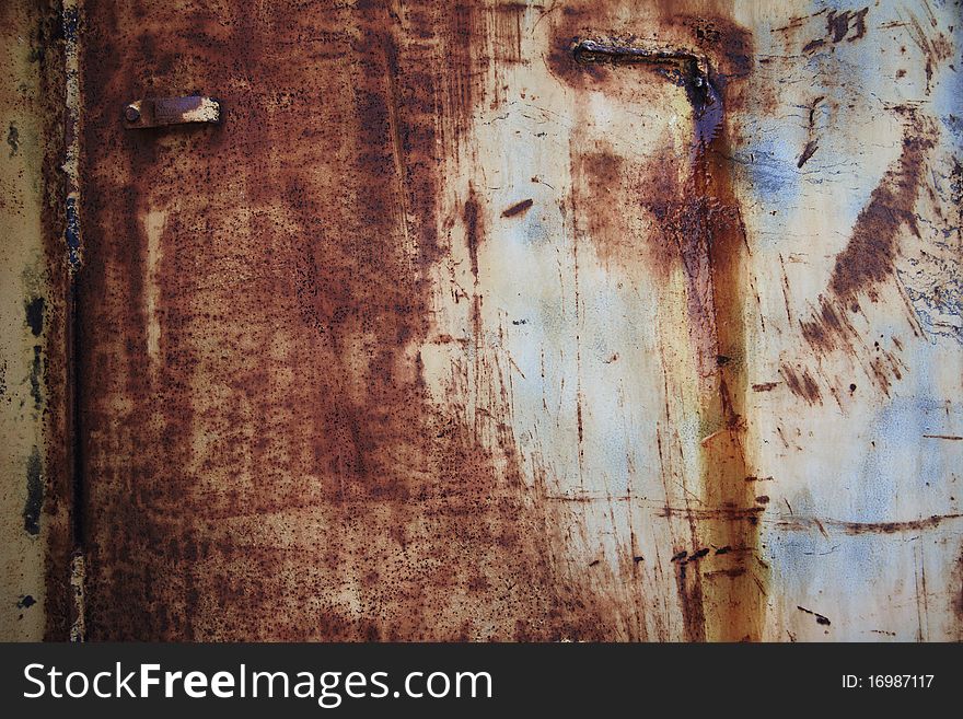 Rusty metallic background, old wall